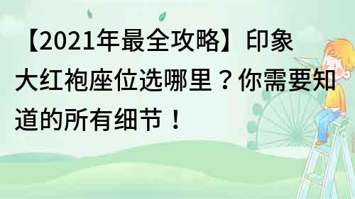 【2023年最全攻略】印象大红袍座位选哪里？你需要知道的所有细节！