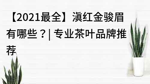 【2022最全】滇红金骏眉有哪些？| 专业茶叶品牌推荐