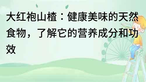 大红袍山楂：健康美味的天然食物，了解它的营养成分和功效