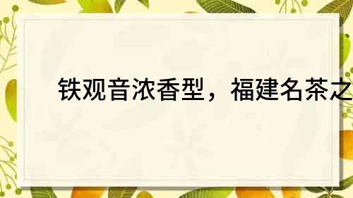 铁观音浓香型，福建名茶之一